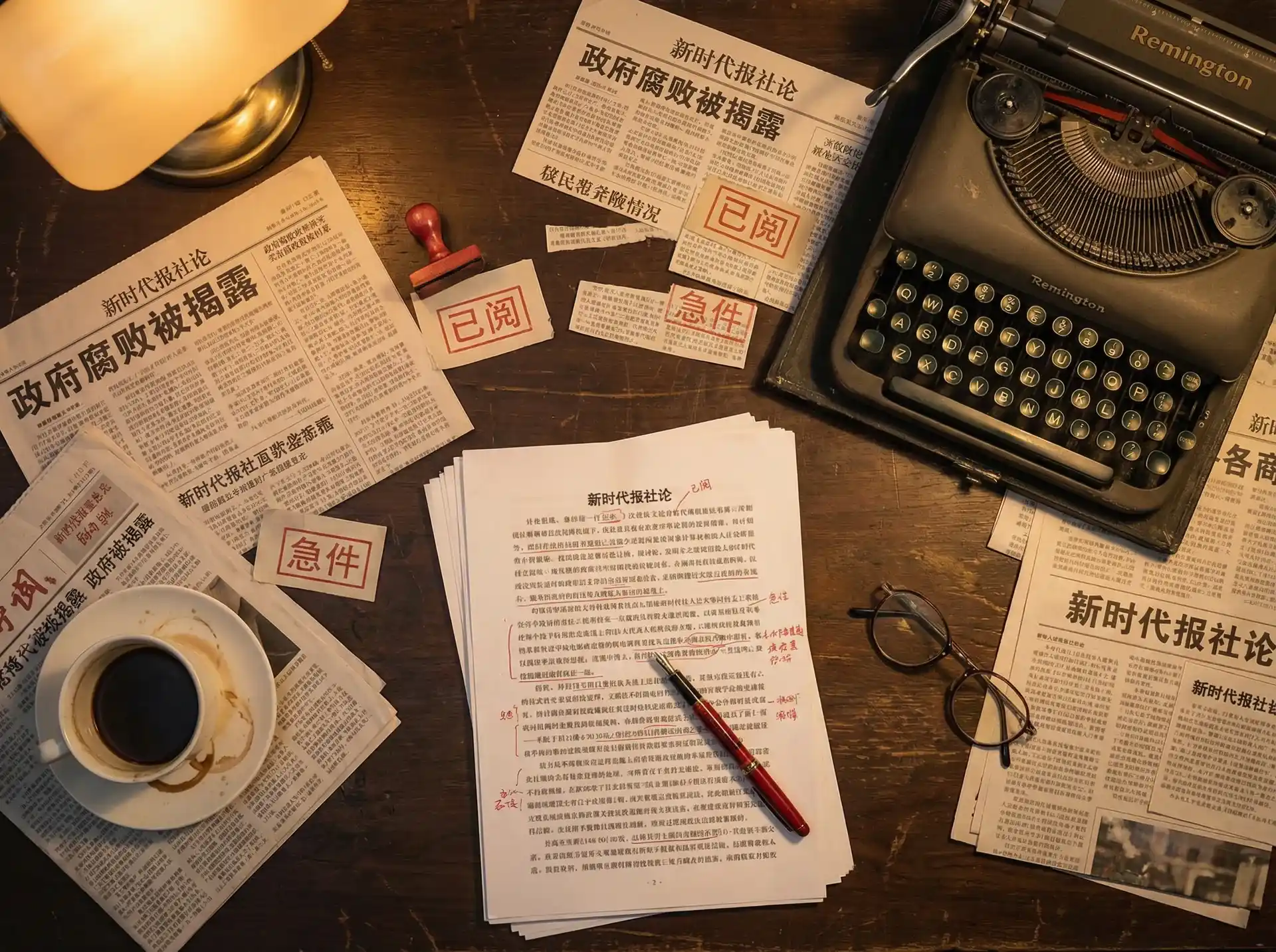 明陞88app - 报社编辑部工作场景